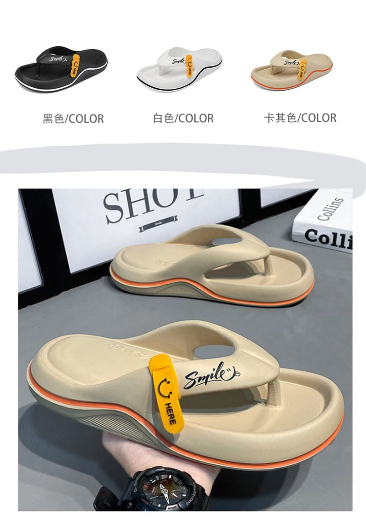 Flip Flops for Men Fashion Non-slip Wear-Resistant Outdoor Water Proof Breathable Comfortable Casual Big Size Shoes Summer Main