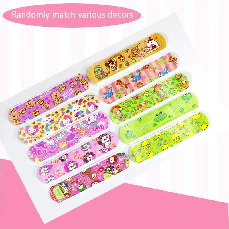 120Pcs/lot Cartoon Animal Pattern Children's Catch Hemostatic Patch First-Aid Children Strip Emergency Kit Wound Plaster Patches