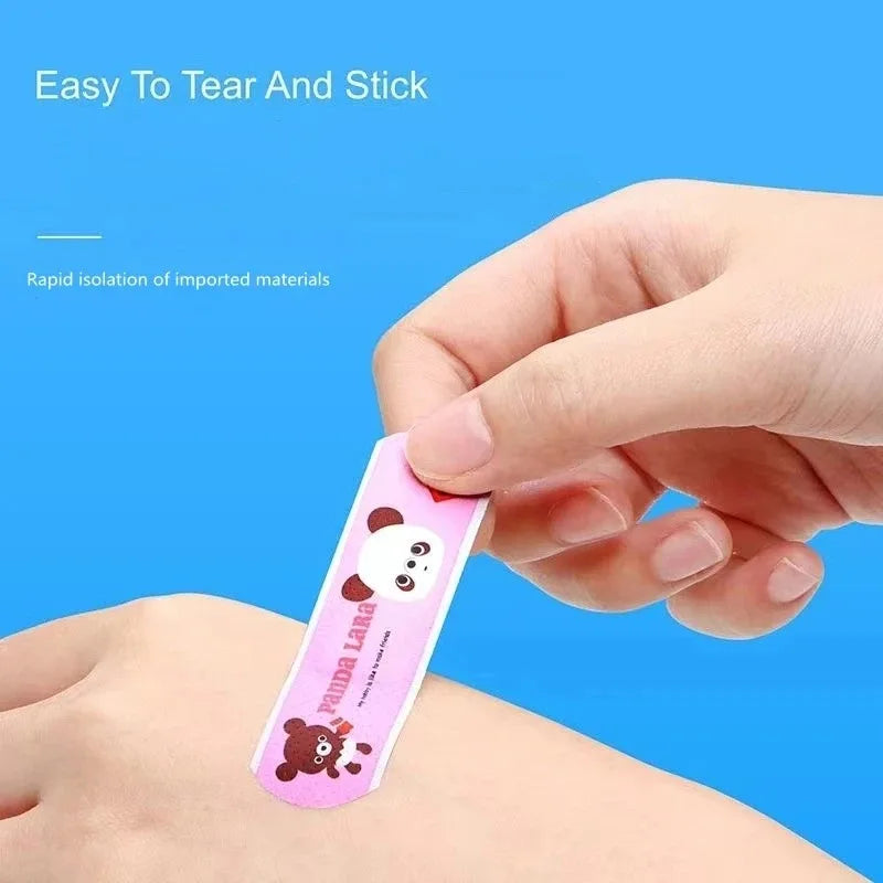 120Pcs/lot Cartoon Animal Pattern Children's Catch Hemostatic Patch First-Aid Children Strip Emergency Kit Wound Plaster Patches